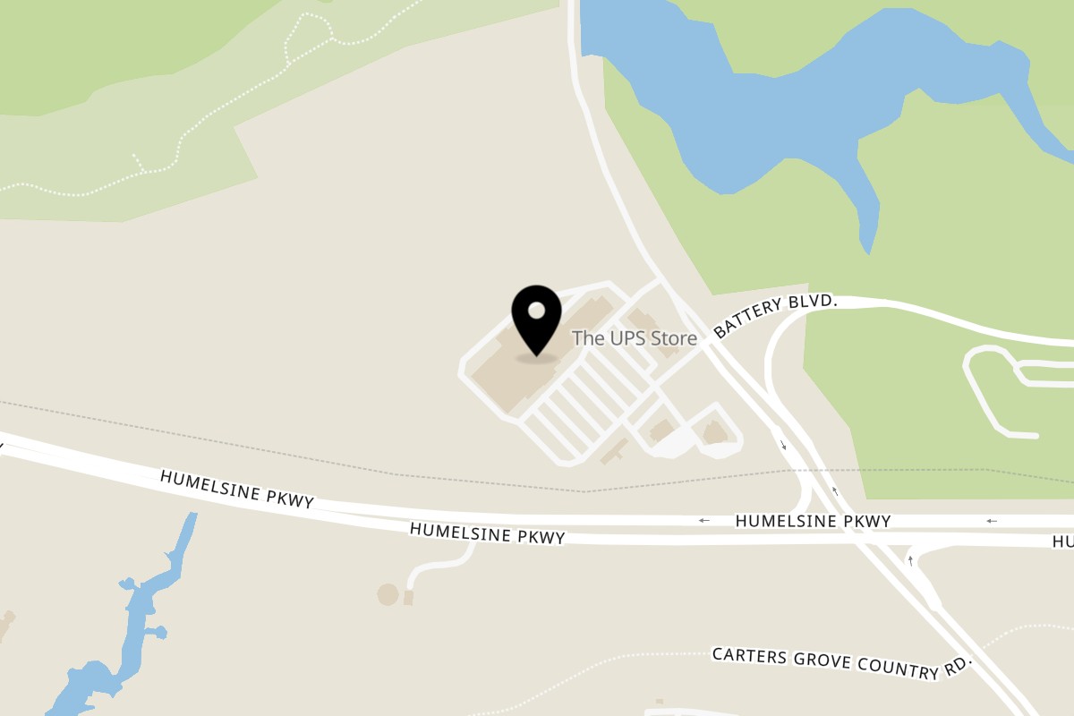 Map showing the location of Waypoint Seafood & Grill on 1480 Quarterpath Road in Williamsburg